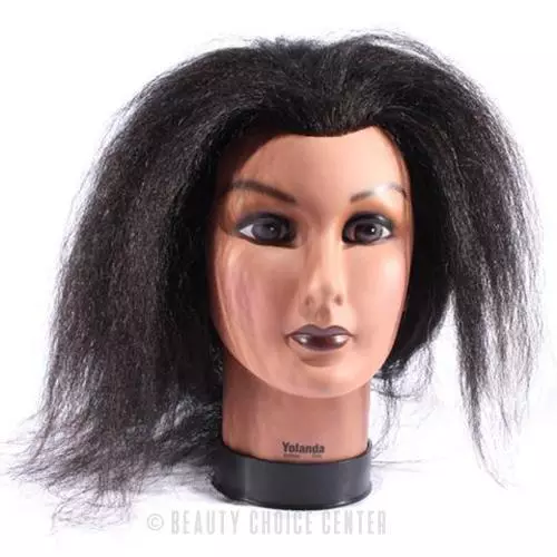 Burmax Yolanda Afro Manikin 21" - Brown Hair