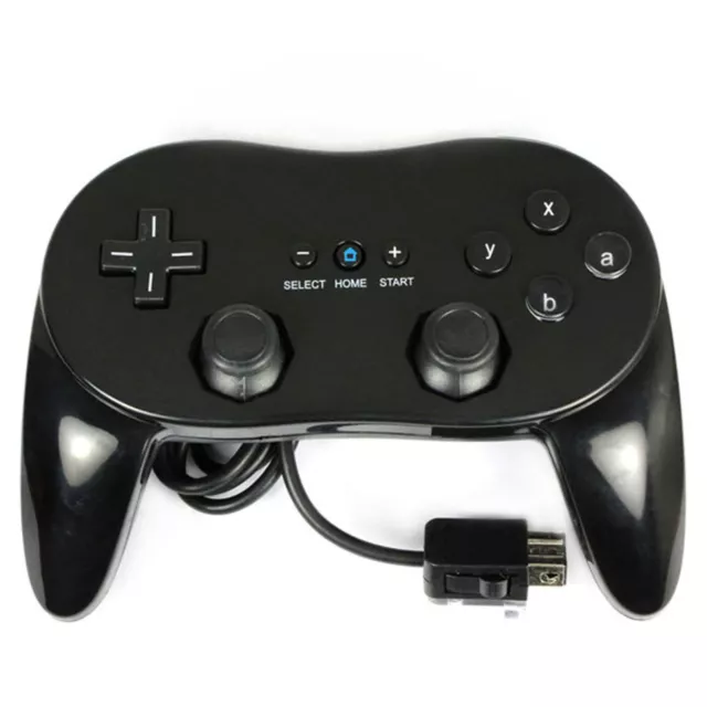 New Black Classic Controller Pro Joypad Gamepad For Nintendo Wii Console 3