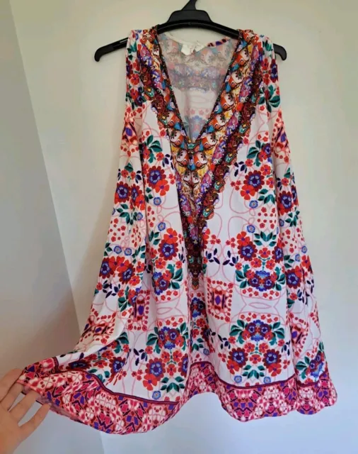 Vintage Camilla Franks Beach House Kaftan Short Mini Dress Free Size $4 EXPRESS