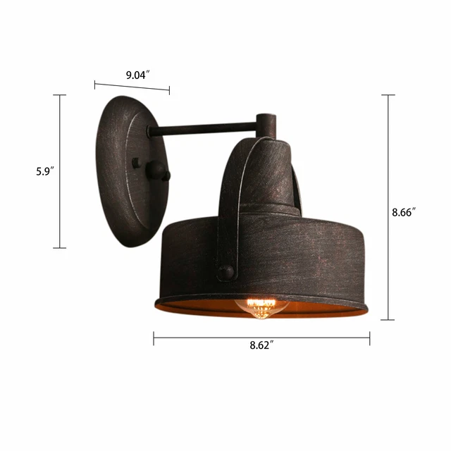Lámpara de pared industrial aplique linterna accesorio hogar garaje barra porche NUEVO