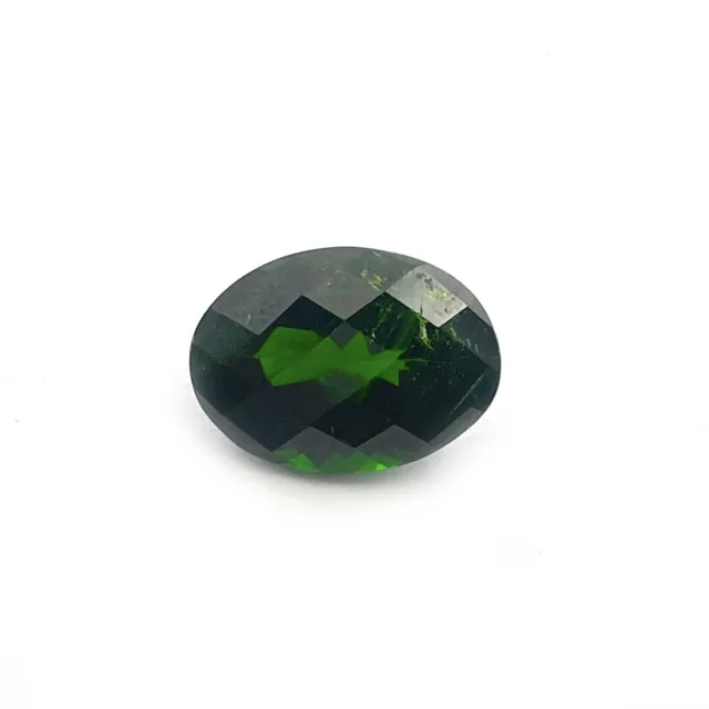 Natural Chrome Diopside Oval Checker Cut Loose Stone 1 Pcs 10 14 MM 6.35 CT