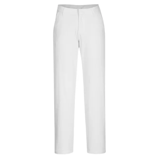 Portwest Womens Ladies Bowls Bowling White Chino Slim Fit Trousers S235