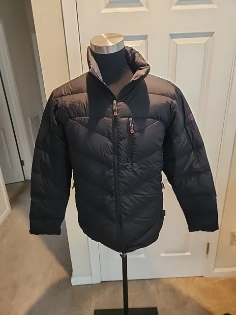 Calvin Klein Men Puffer Jacket Medium Black Packable Duck Down