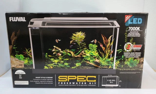 Fluval Spec 5 Gallon 7000K Aquarium Kit Black 10516A