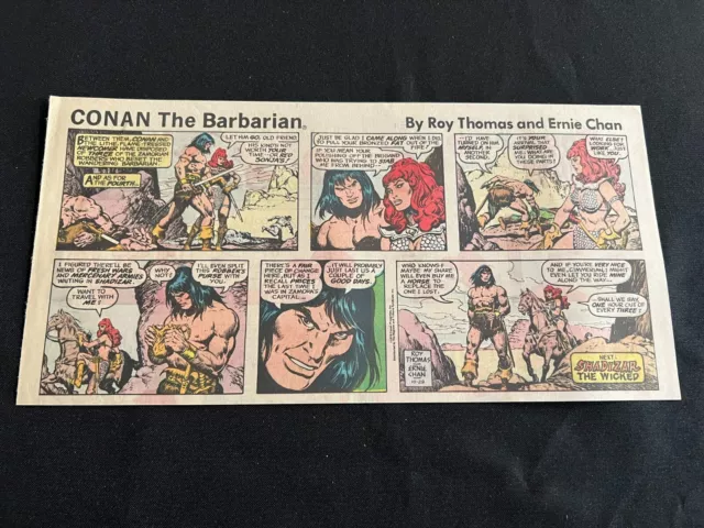 #01a CONAN THE BARBARIAN by John Buscema Sunday Third Page Strip Oct 29, 1978