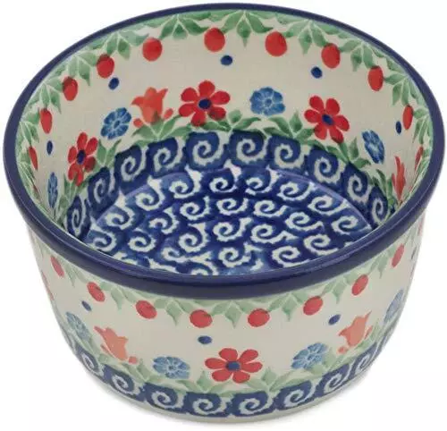 Polish Pottery Small Ramekin Bowl made by Ceramika Artystyczna (Babcia's Gard...