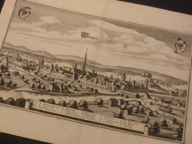 Wangen  Original  Merian Kupferstich Um 1640