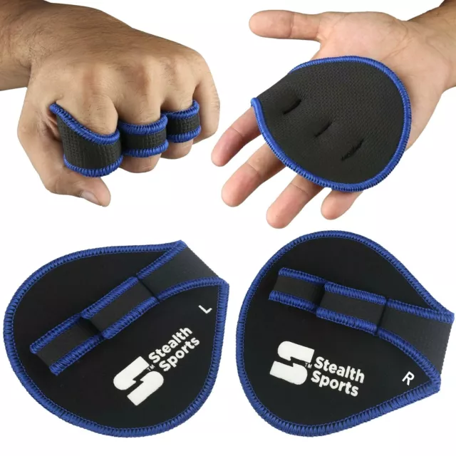 Weight Lifting Palm Grip Pads-Non Slip Callus Support Neoprene Gym Workout Glove