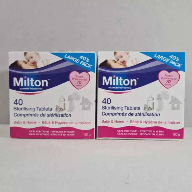 Tabletas de esterilización Milton - (paquete de 2 x 40)