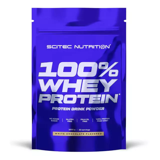 (29,90 EUR/kg) Scitec Nutrition 100% Whey Protein 1000g Eiweiß Muskeln Sport
