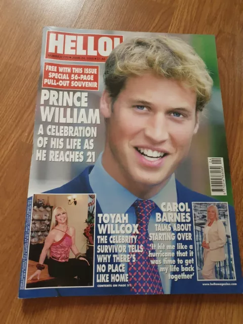 HELLO Magazine Prince William at 21 Princess Diana Harry June 2003 No 770