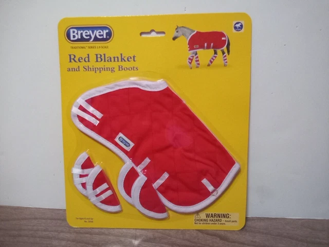 Breyer 3946 Red Blanet & Shipping Boots for Traditional  1:9 Scale Horse New