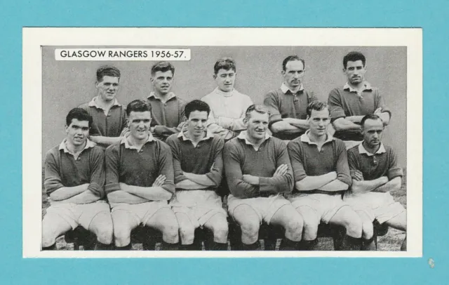 Football - D. C. Thomson - Football Team Card  -  Rangers  Of 1957  -  1962