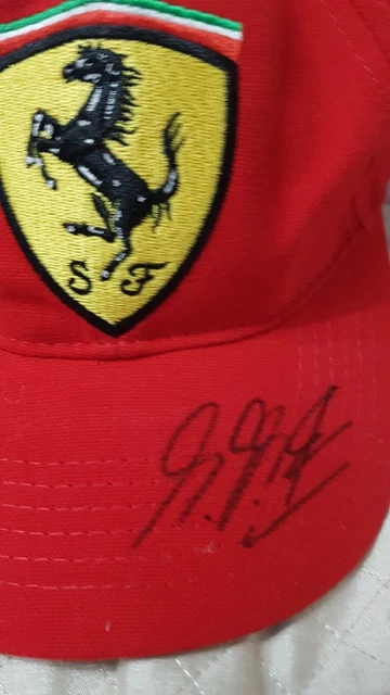 Casquette Ferrari vintage signée par Jean Alessi et Michael Schumacher et 2 autres - Accessoires & Bagagerie