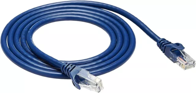 Job Lot 5 x  Amazon Snagless RJ45 Cat-6 Ethernet Patch Cable 1.5m BLUE