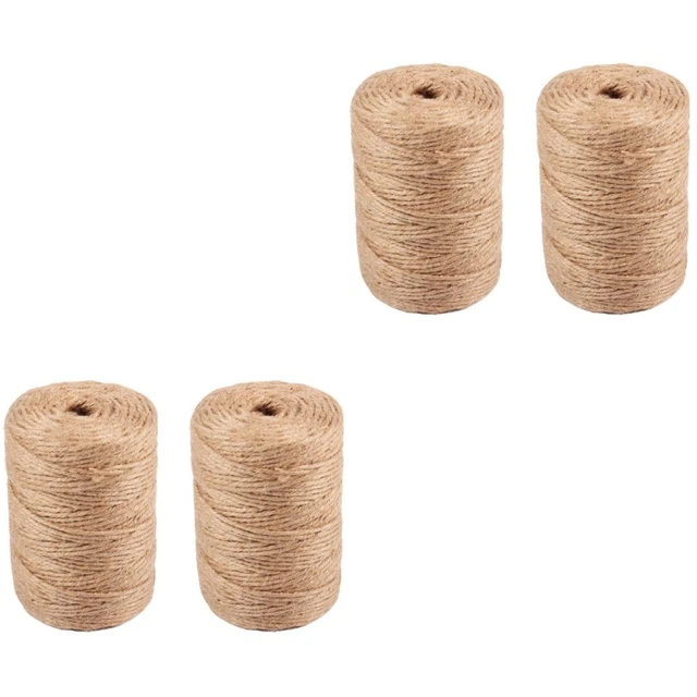 4 PCS WOVEN Natural Jute Rope Twine Packing String Arts and Crafts for ...