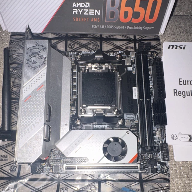 Socget MSI MPG B650I EDGE WIFI B650 Mini-ITX Socket AM5 DDR5 Wi-Fi Motherboard ...