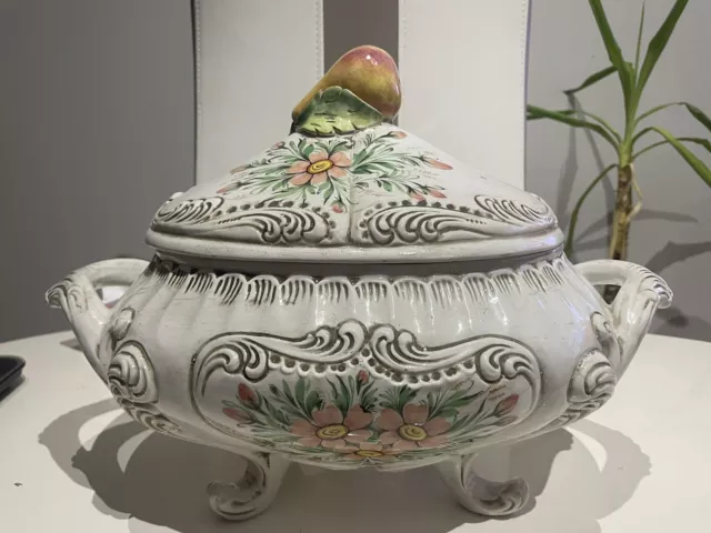 Soupière Ancienne Porcelaine Avec Signature