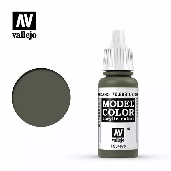 Pintura acrilica verde americano acrylic paint  Vallejo Model Color 70893