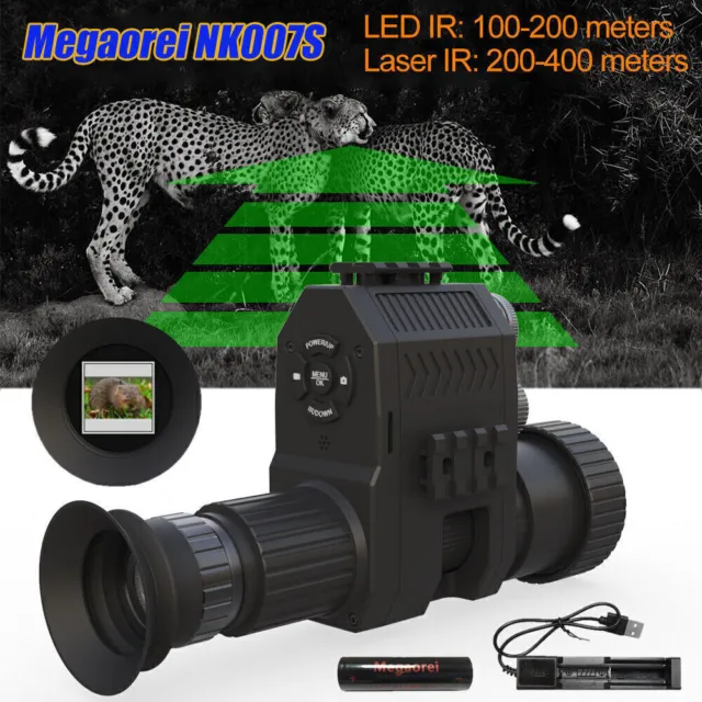 Jagd Digital 850nm Laser IR Nachtsichtgerät Monokular Kamera 1080P Bis 400m DHL