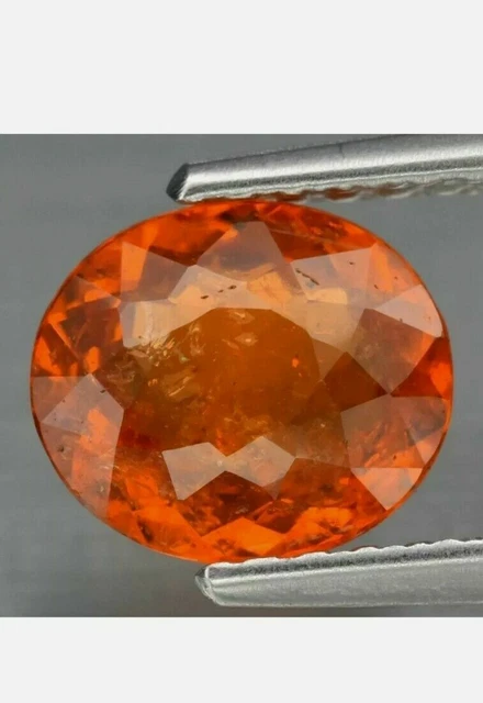 Naturel Spessartine Grenat Orange 1.17ct 7x6mm Ovale Namibie