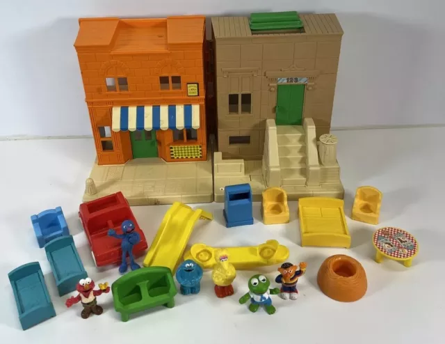 Child Guidance Vintage Sesame Street Hoopers Store Playset W Pieces 1984