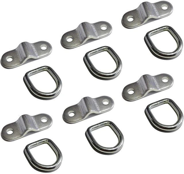 Anchors Hooks  Trailer Truck Bed Bracket Enclosed Camper Surface Mount 6 Pack