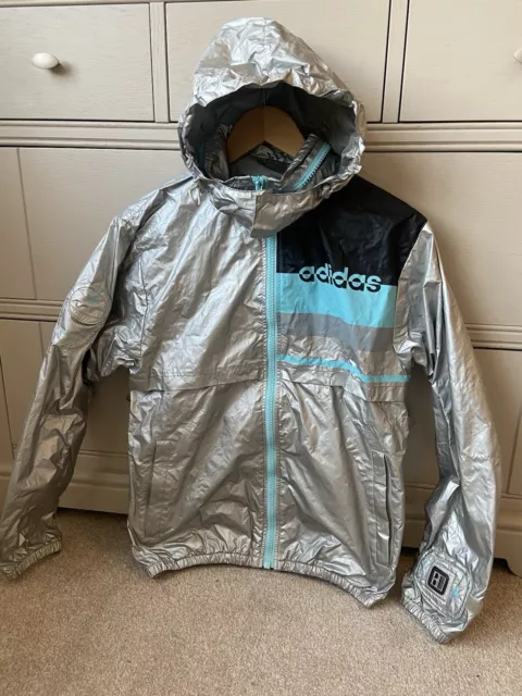 RARE ADIDAS MICROPACER Windbreaker Jacket Retro Vintage Original XS Silver 96.88 PicClick UK