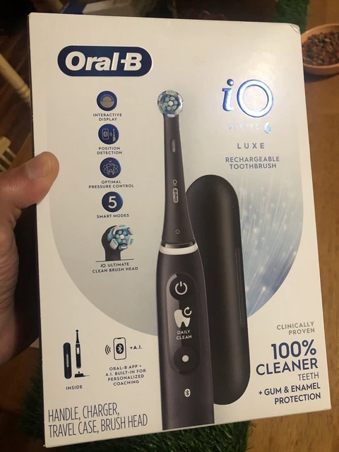 ¡NUEVO! Cepillo de dientes recargable Oral-B iO Series 6 LUJO negro lava ¡ENVÍO GRATUITO!