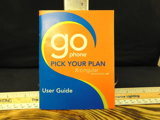 Cingular goPhone Pick Your Plan User Guide / Manual 2005 Vintage Technology