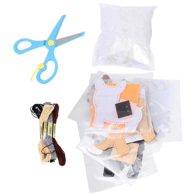 1 juego de fieltro hágalo usted mismo Crafts kit cachorros fieltro kit de costura niños juguete educativo