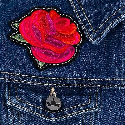 Girls' Disney Princess Belle Rose Denim Jacket 3