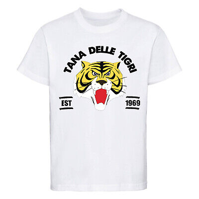 Maglietta Uomo tigre cartoon anni '80 Tana delle tigri tshirt uomo donna bambino