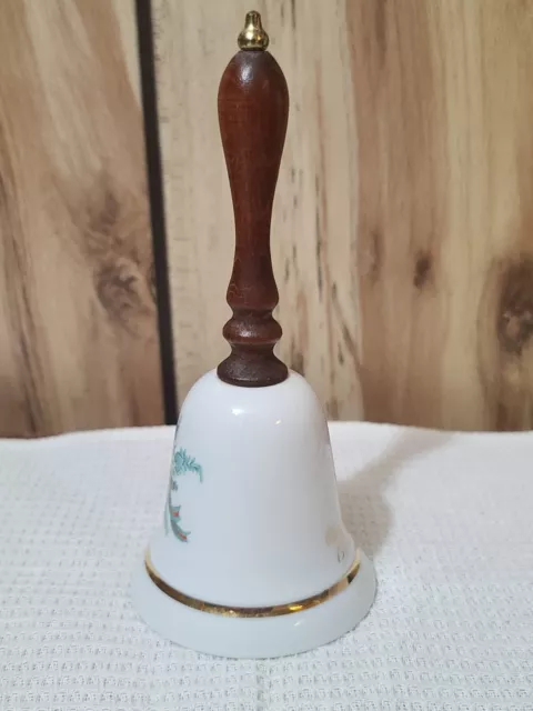 ✅Vintage Avon Porcelain Christmas Dinner Bell 1985 made in WEST GERMANY Cute 2