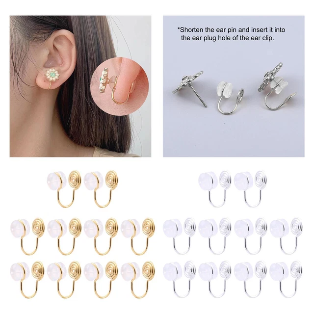 10x Ohrclips Konverter Painless Ohrclips Metall für Unisex