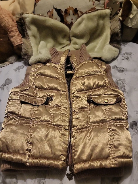 Golddigga faux fur parka coat ladies shop