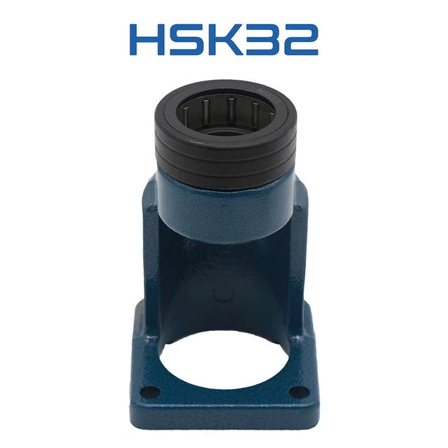 Vertical HSK-32 Tool Holder Locking Fixture with Ball Bearing for CNC Machine