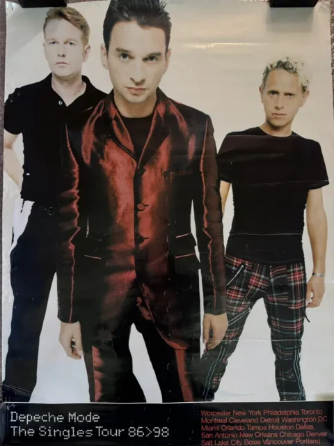 Depeche Mode 1998 concert event poster Singles tour Andy Fletcher