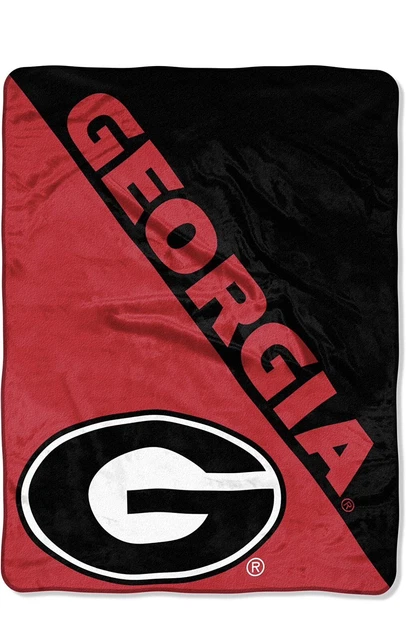Georgia Bulldogs Northwest NCAA Super Plush Throw 46"x60" Red and Black