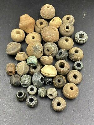 Antiquity Lot Old Beads Ancient Stone Age Stone Terracotta Jewelry Necklace