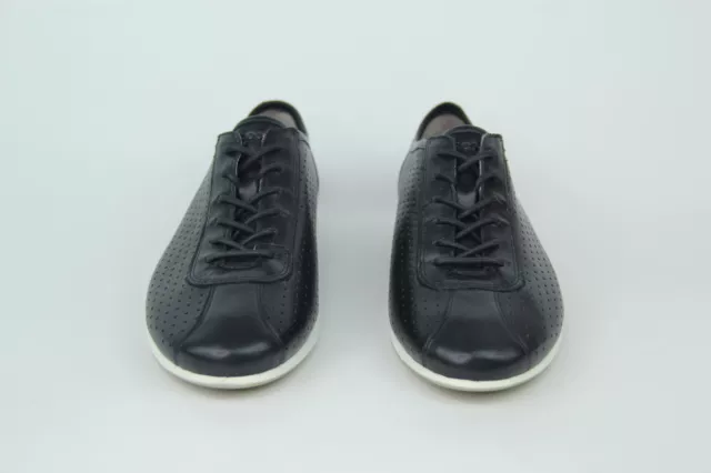 ECCO Footwear Womens Touch Sneakers Real Leather Black White SZ 40 US 9 - 9.5