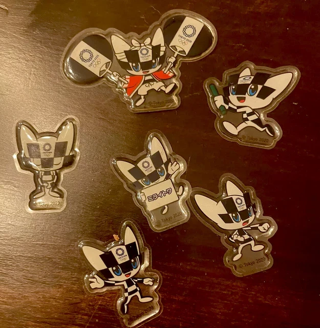 Tokyo 2020 Olympic Official Mascot Sticker Lot - Not Sold In Regular Stores