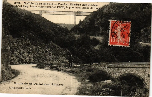 CPA SIOULE Valley - FADES Bridge and Viaduct (222105)