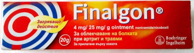 FINALGON -20gr. Ointment for Rheumatism,Muscular Aches.