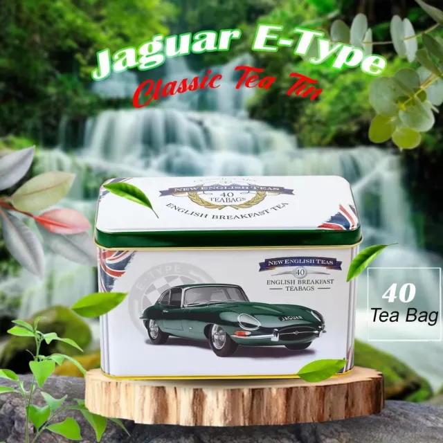 English Teas Jaguar E-Type Tea Tin with 40 English Breakfast Teabags x 1