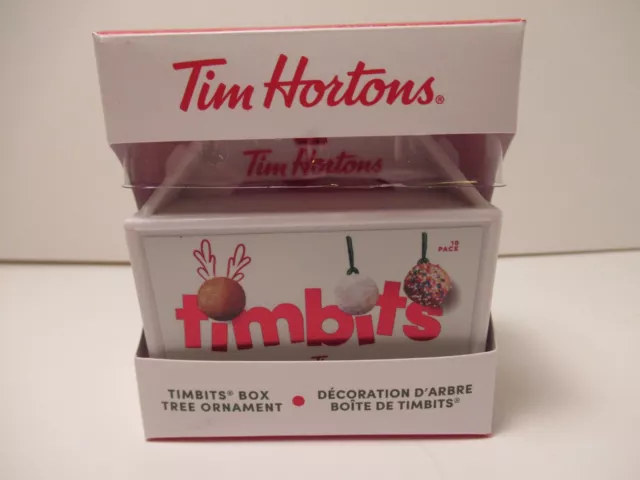 New In Box Tim Hortons 2020 Mini Christmas Tree Ornament "Timbits"