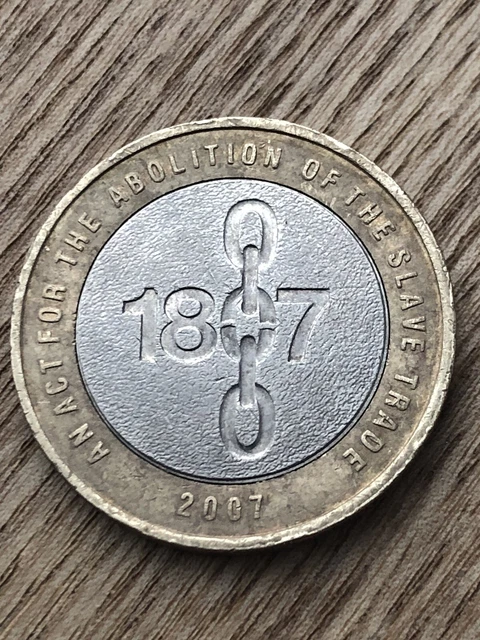 £2 Two Pound Coin Abolition Of Slavery 1807 - 2007 circulated WITH ERRORS