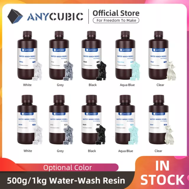 ANYCUBIC 405NM WATER Washable Resina lavabile ad acqua 500G/1KG per  Stampante 3D EUR 32,99 - PicClick IT