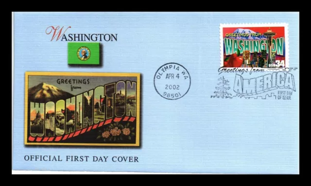 Dr Jim Stamps Us Greetings From Washington First Day Issue Fleetwood Cover