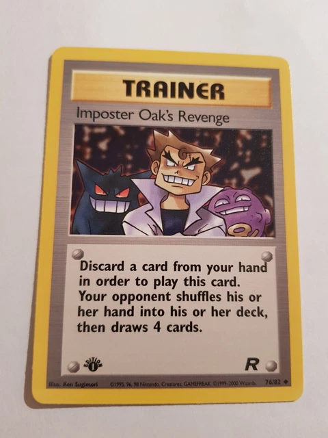 Imposter Oaks Revenge 1st Edition Rocket 76/82 NM/M WOTC Pokemon Card 1999-2000
